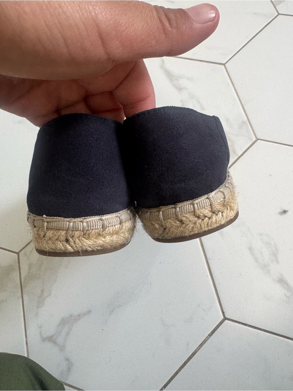 Banana Republic Navy Perforated Espadrille Slip-Ons - Picture 11 of 11